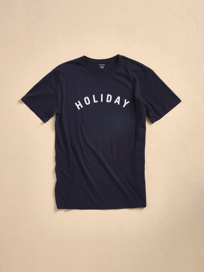 The Classic Holiday T-Shirt - Navy