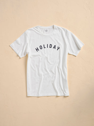 The Classic Holiday T-Shirt - White Navy